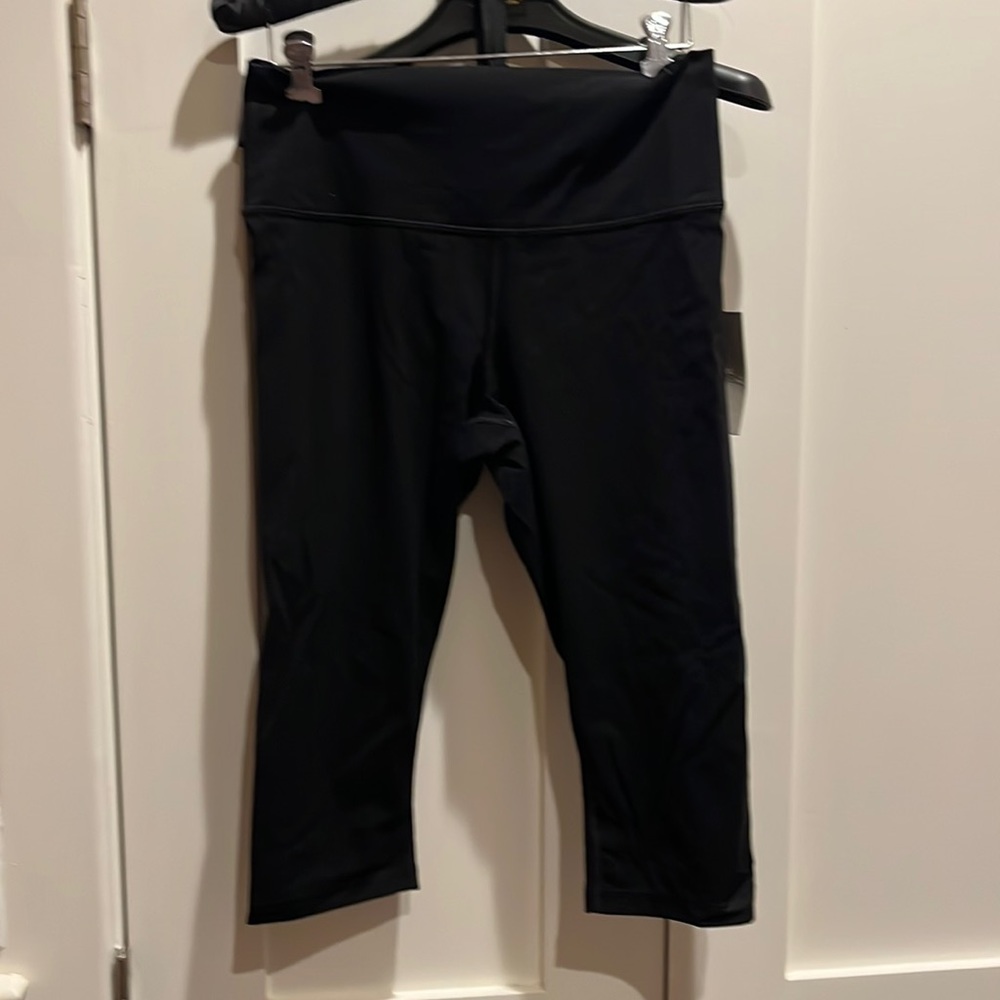 Everlane Perform Cropped Black Athletic Leggings Womens Large